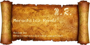 Merschilcz René névjegykártya